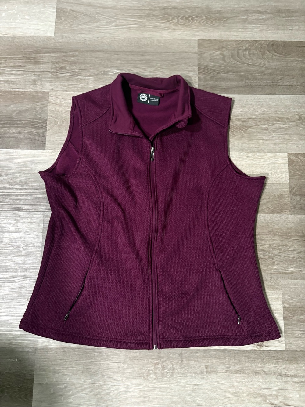 Polar King Women’s 2XL Burgundy Full Zip Fleece Vest Pockets Outdoor
